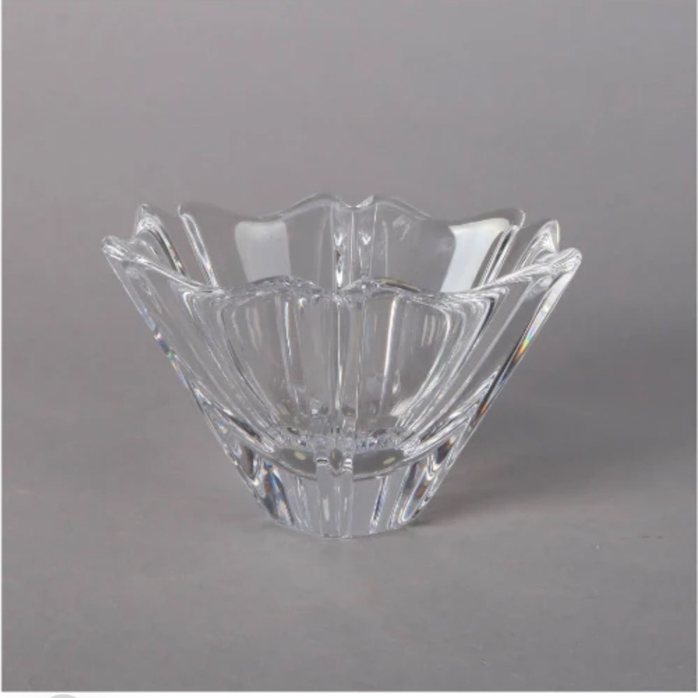 Vintage 1987 Swedish Crystal Orion Bowl Vase by Lars Hellsten for Orrefors